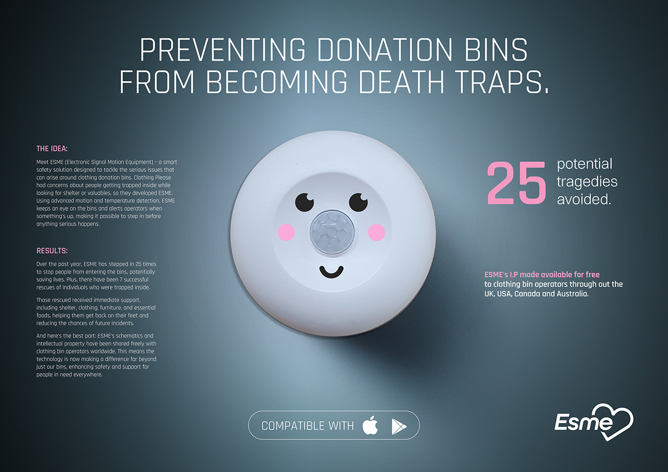 Clothing Please introduces ESME: A life-saving innovation improving clothing bin safety