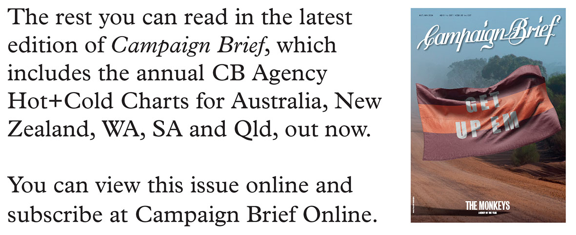 The Monkeys crowned Campaign Brief Agency of the Year ~ a year of incredible creative achievement, provocative thinking and growth