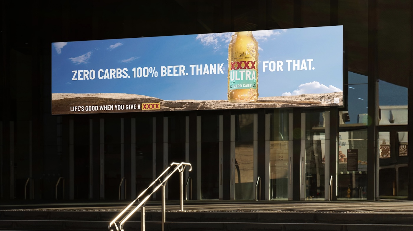 XXXX launches new ‘ZERO CARBS*. 100% BEER.’ campaign for XXXX Ultra via Thinkerbell