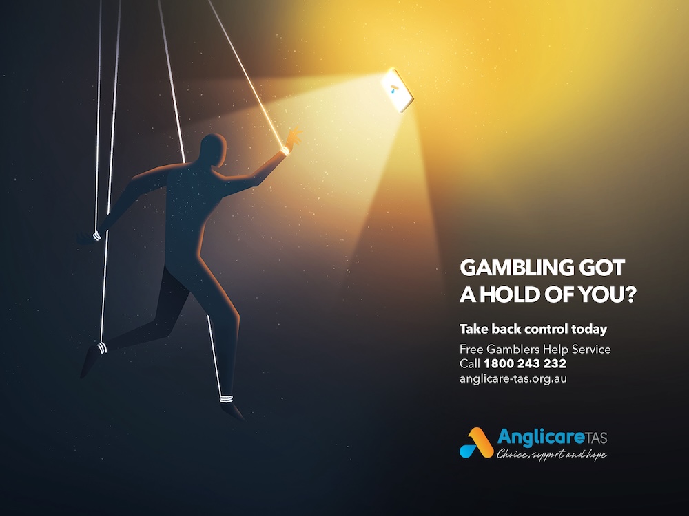 Anglicare campaign urges Tasmanians ‘take back control’ from gambling addiction via Showpony