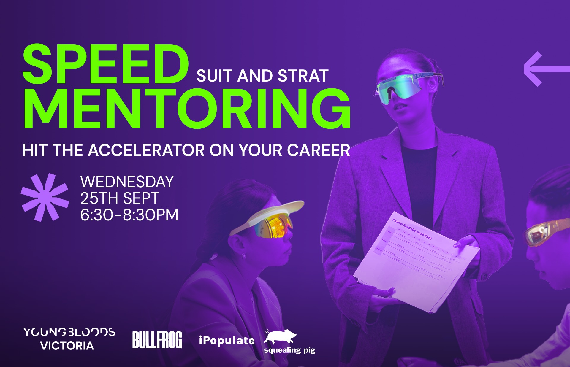 Propel your career at Youngbloods VIC Suit & Strat Speed Mentoring night on Wed, 25 Sept